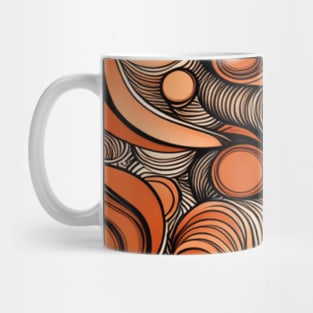 Modern Peach Orange Abstract Pattern Mug